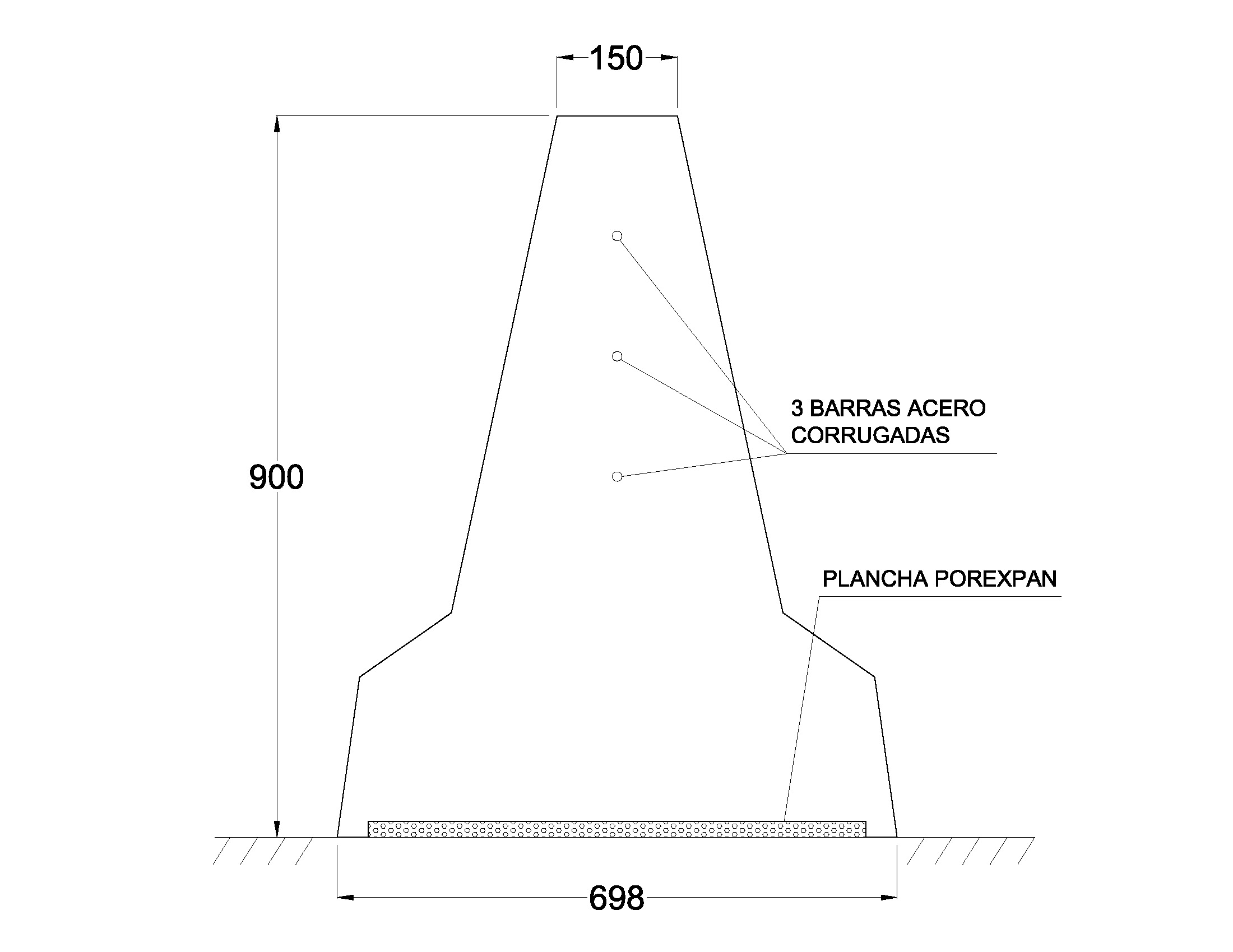 Barrera de hormigón in situ doble